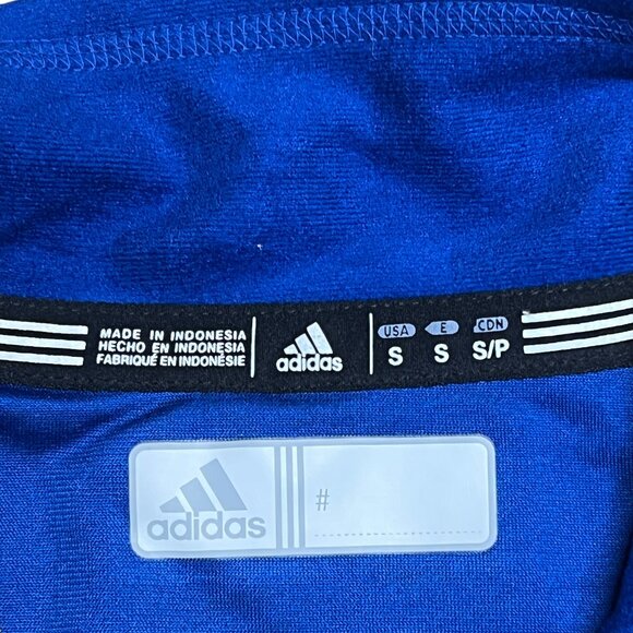 Kansas Jayhawks Adidas Women's Full Zip Blue Jacket Size Small Collared Pockets - Picture 2 of 4